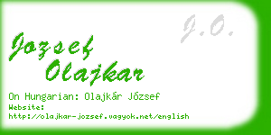 jozsef olajkar business card